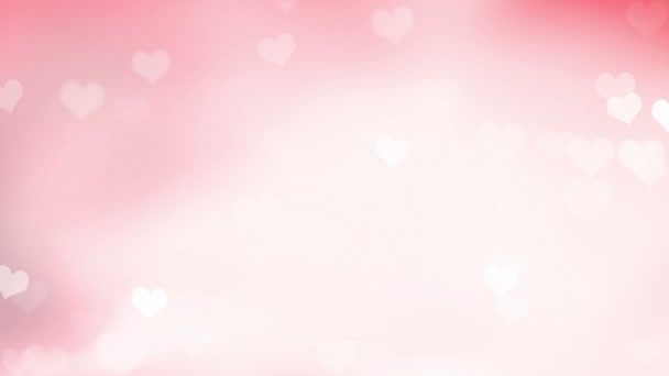 abstract valentine background with bokeh and Hearts - Footage, Video