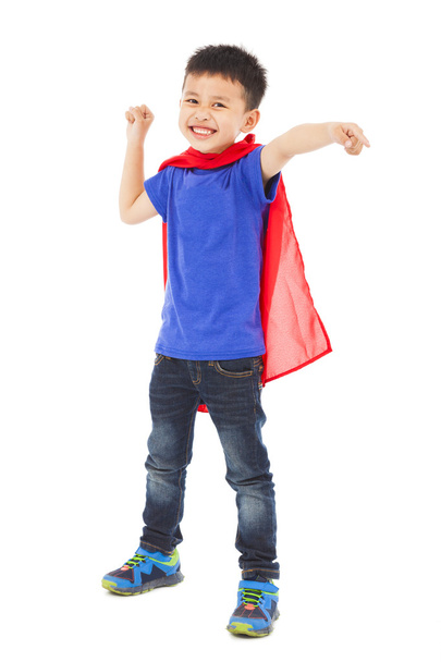 superhero kid standing in studio - Photo, Image
