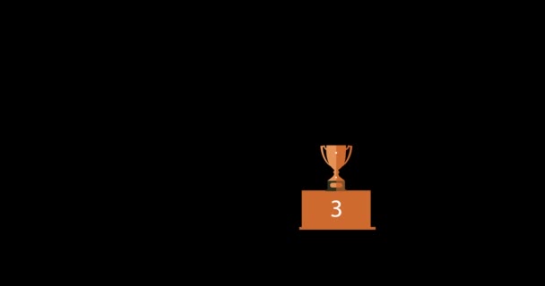 video with the awarding of third, second and first places with confetti - Footage, Video