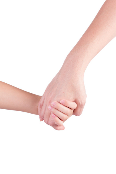 Mãe segurando uma mão de seu filho
 - Foto, Imagem