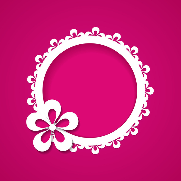 Template of the pink greeting card - Wektor, obraz