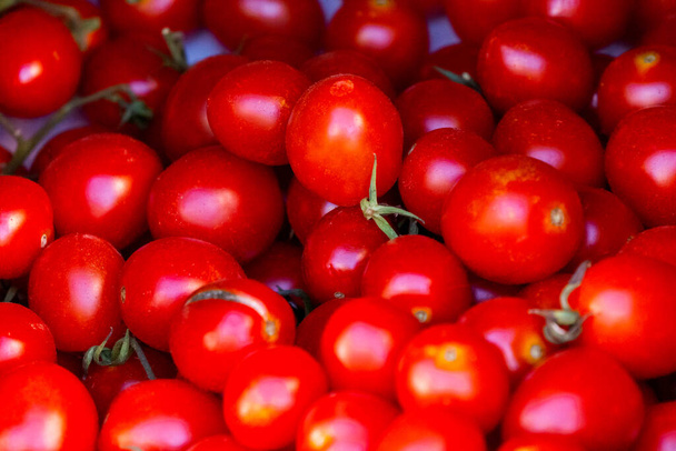 Группа свежих помидоров. Концепция экологических продуктов - Фото, изображение