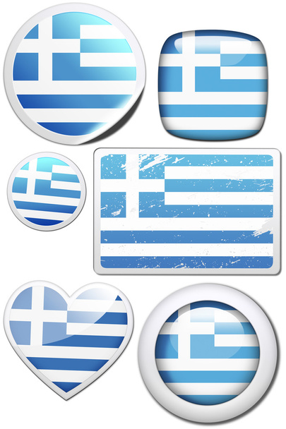 Комплект наклейок та кнопки - Греція  - Фото, зображення