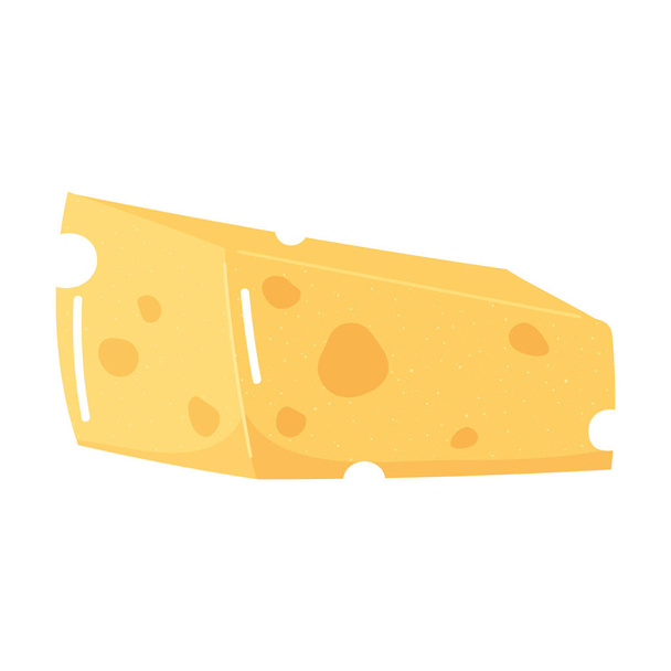 viipale juusto, maito maitotuote sarjakuva ikoni - Vektori, kuva