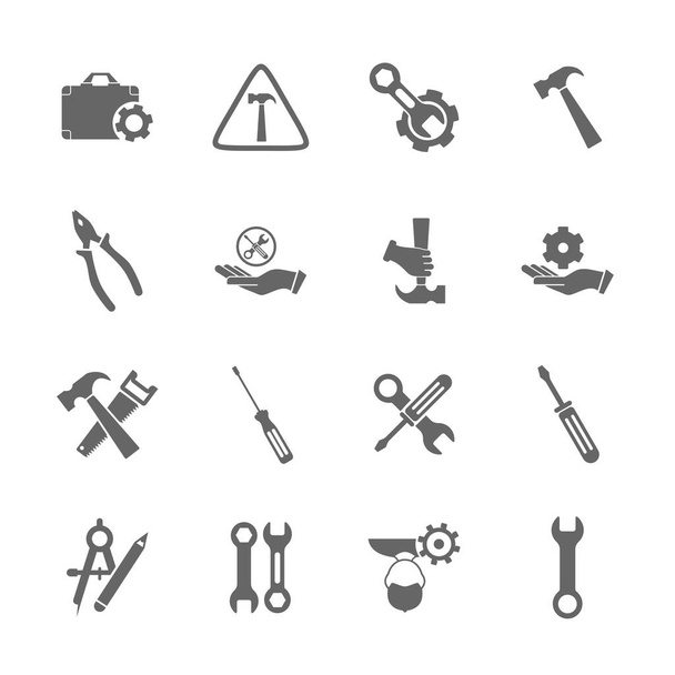 Set van technische icoon vector, Engineering eenvoudige icoon template, Creatieve instelling icoon ontwerp, Illustratie - Vector, afbeelding