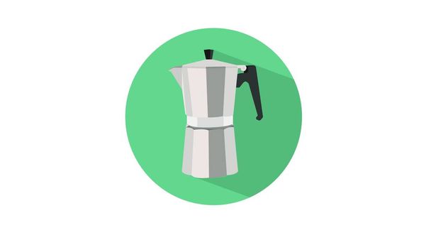 Vector Isolated Illustration of a Classic Coffee Maker Icon. Coffee Icon - Вектор, зображення