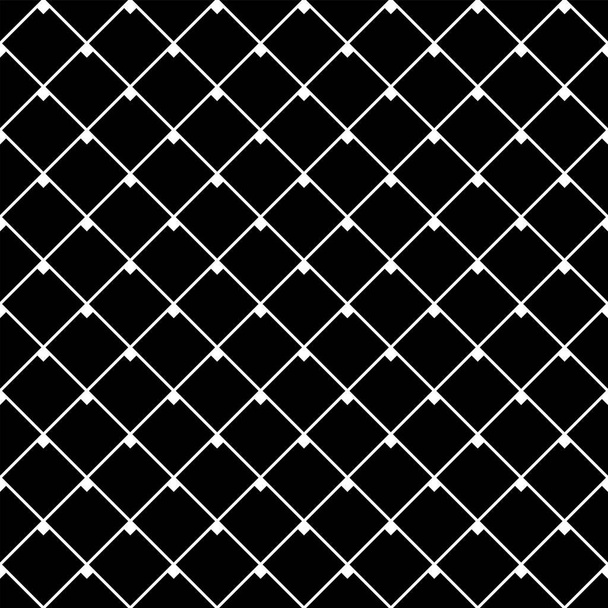 Abstract seamless geometric grid black pattern. Vector art. - Vector, Image