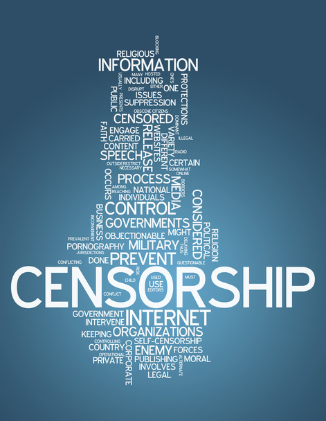 Wortwolken-Zensur - Foto, Bild