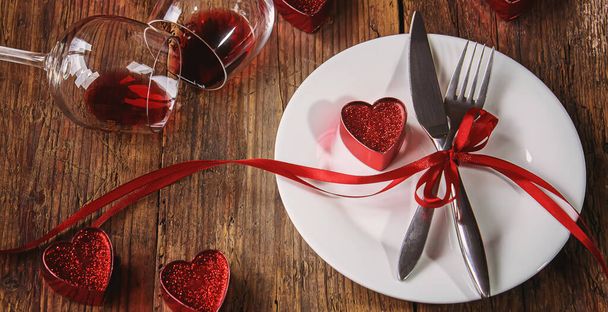 Jantar romântico para o amado. Focus.nature seletivo - Foto, Imagem