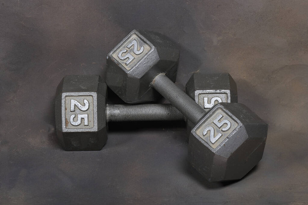 Hand barbells for bicep muscle strengthening - Photo, Image
