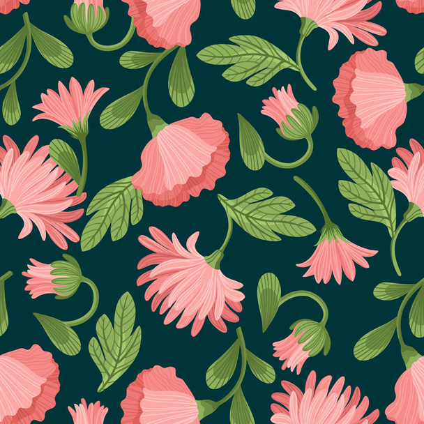 Floral abstract seamless pattern. Vector design - Vector, afbeelding