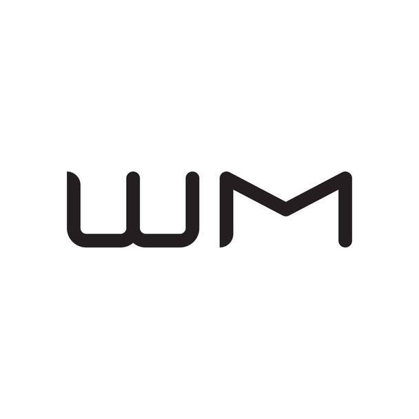 wm ícone do logotipo do vetor letra inicial - Vetor, Imagem