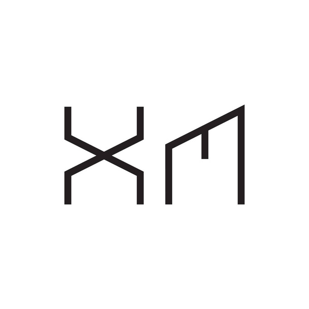 ícone do logotipo do vetor de letra inicial xm - Vetor, Imagem