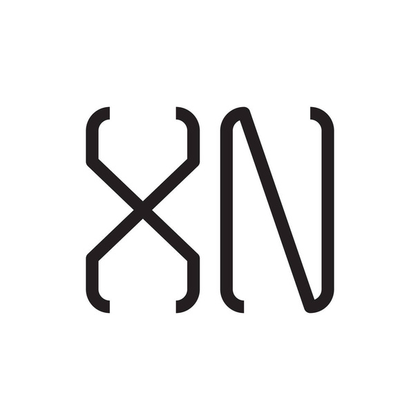 xn Anfangsbuchstabe Vektor Logo Symbol - Vektor, Bild