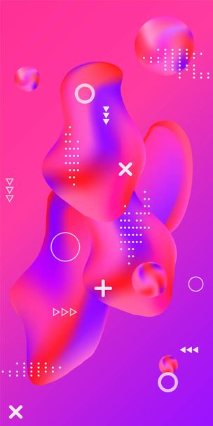 Trendy creative vector space gradient. Abstract vector cover. Creative fluid background from current shapes to design trendy abstract covers, banners, posters, booklets. - Vector, Image