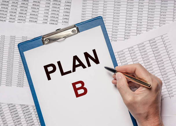 Plan B inscription. Business crisis management. Alternative - Photo, Image