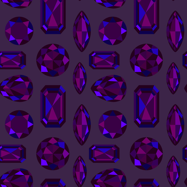 gemstone seamless pattern - Vector, Image