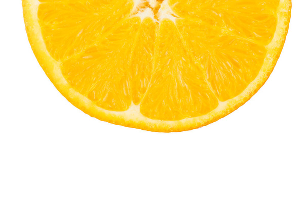 Isolated orange. Fresh orange fruit slice isolated on white background - Photo, Image