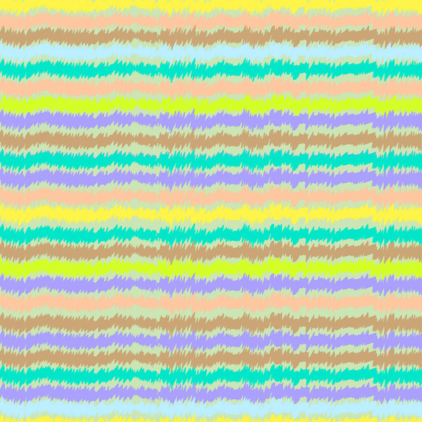 Naadloos patroon met kleurrijke hand getekende horizontale strepen, illustratie in traditionele kleuren, heldere print met lijnen voor behang, textiel, stof, cover en interieur ontwerp, poster - Vector, afbeelding
