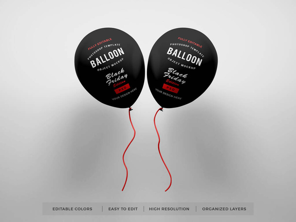 Realistische Ballon-Mockup-Vorlage - Foto, Bild