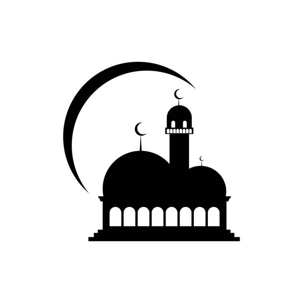 Logo islámico icono de la mezquita vector plantilla - Vector, Imagen