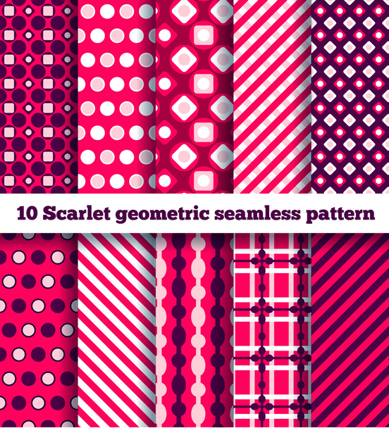 Conjunto de diez patrones geométricos
 - Vector, Imagen