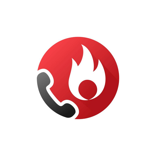 fire emergency call icon. emergency logo - Vektor, kép