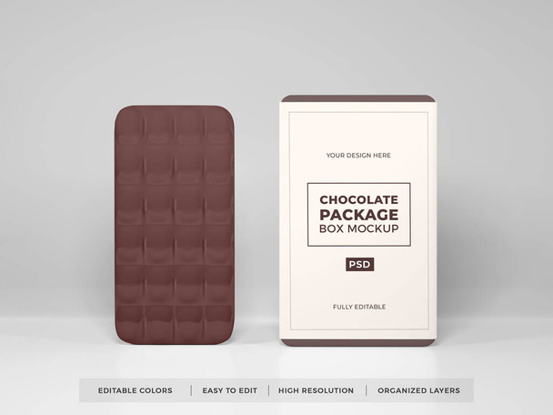 Realistic Chocolate Box Packaging Mockup - Foto, Bild