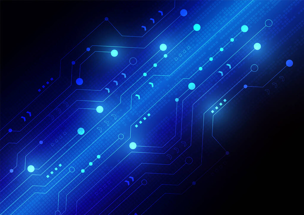 Φόντο τεχνολογίας κυκλώματος με ψηφιακό σύστημα σύνδεσης δεδομένων υψηλής τεχνολογίας και ηλεκτρονικό desing υπολογιστή - Διάνυσμα, εικόνα