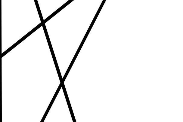 Patrón de líneas rectas negras aisladas sobre fondo blanco. - Foto, Imagen