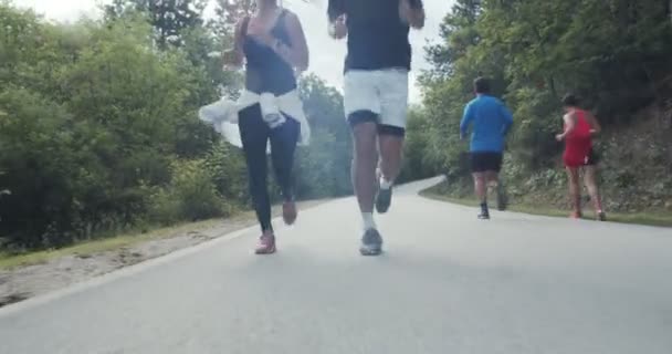 2 přátelé jít na běh v ranních hodinách - Záběry, video