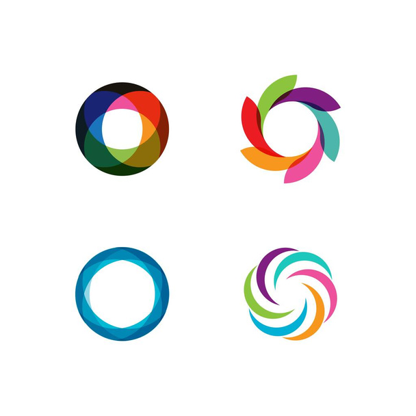 circle logo vector template illustration - Vetor, Imagem