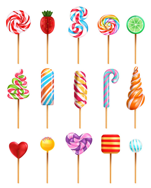 Lollipop Realistic Set - Vector, Image