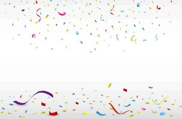 Fundo de celebração com confete colorido
 - Vetor, Imagem