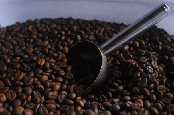 この写真はインドネシア中部ジャワ州ペカラナンの代表的なロブスタコーヒー豆の写真です。.  - 写真・画像