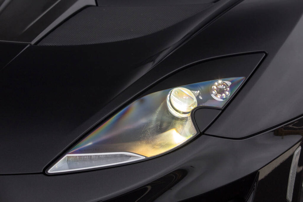 Close up of a new car's headlight - Photo, Image