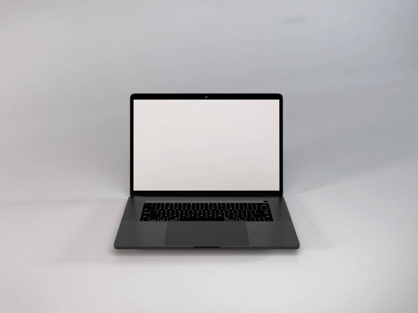 Realistic Laptop Mockup Template Scene - Foto, Bild
