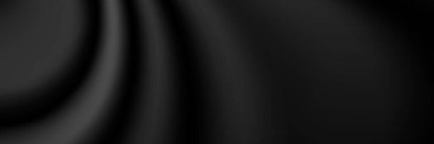 Schwarzer Luxus-Stoff Hintergrund mit Kopierraum. Abstrakte Illustration. Luxuriöser schwarzer Hintergrund. Abstrakte dunkle Hintergrundillustration mit geometrischen grafischen Elementen - Vektor, Bild