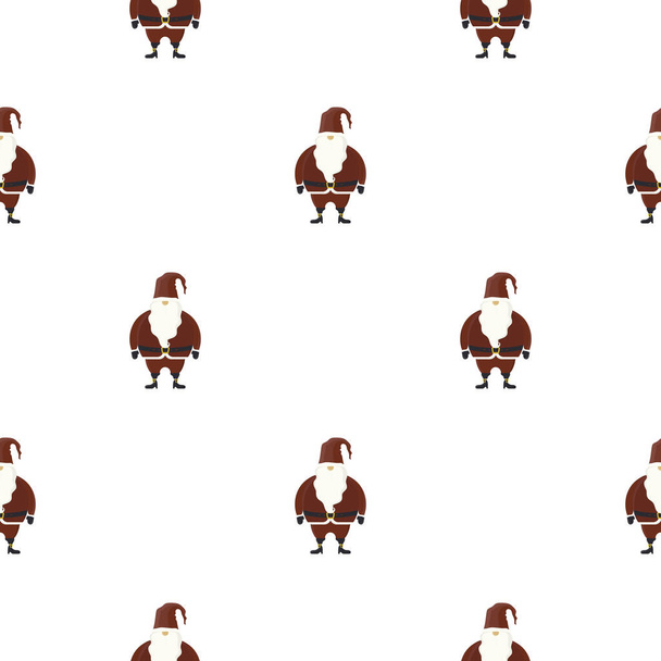 Seamless pattern with Santa Claus. Good for the design of cards, gift paper and books. Vector. - Vector, imagen