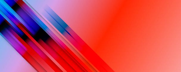 Trendy semplice rettangolo gradiente di colore sfondo rosso astratto con effetto linea di striscia dinamica. Illustrazione vettoriale per carta da parati, banner, sfondo, carta, illustrazione del libro, pagina di destinazione - Vettoriali, immagini