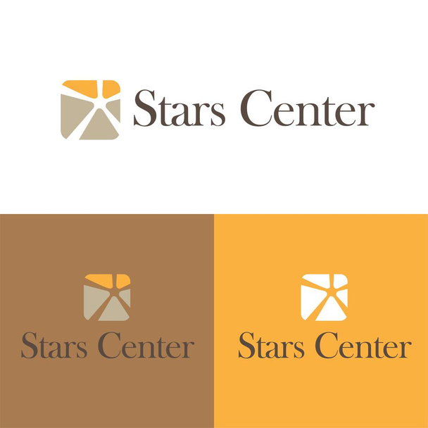 Lampe Idee Logo Vektor Sterne Zentrum erhellen beleuchten - Vektor, Bild