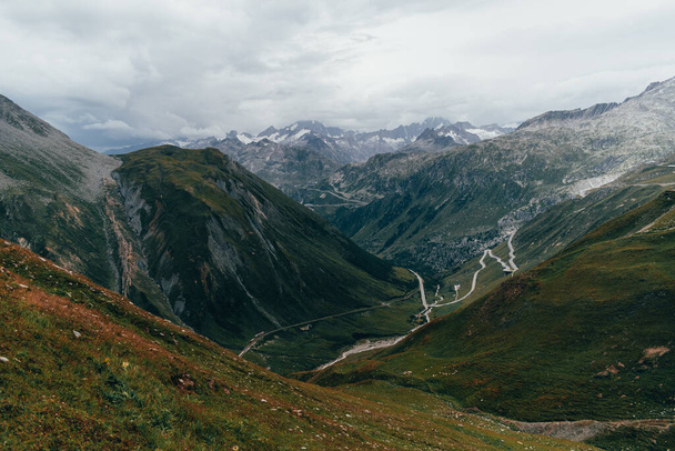 Landscape of green mountains in Switzerland - Foto, immagini