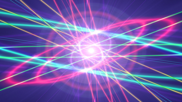 Hehkuva atomi rakenne valo laser rengas - Valokuva, kuva
