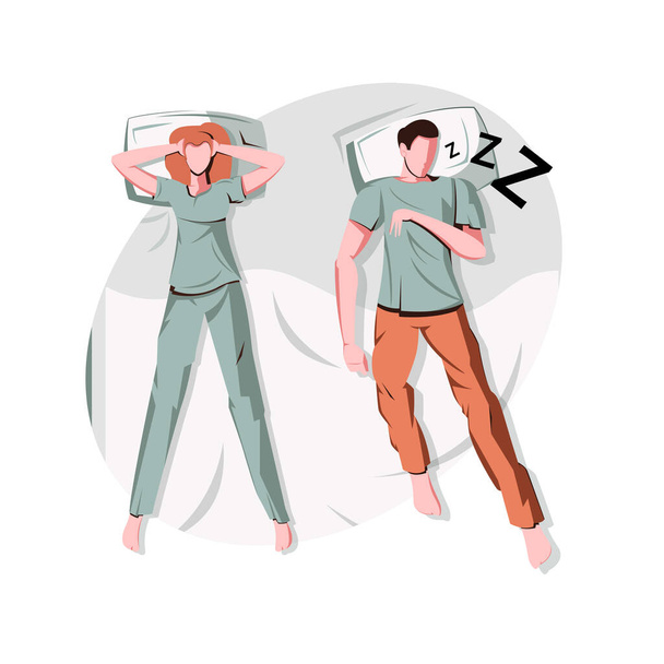 Hombre roncando Ilustración - Vector, imagen