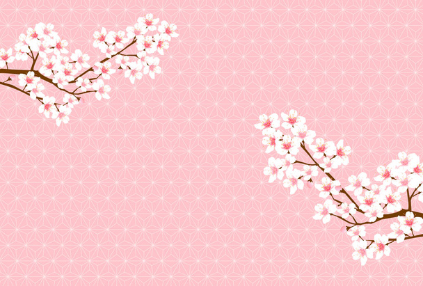 Kirschbaum Blume Frühling Hintergrund - Vektor, Bild
