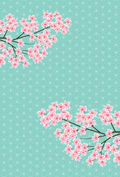 Kirschbaum Blume Frühling Hintergrund - Vektor, Bild
