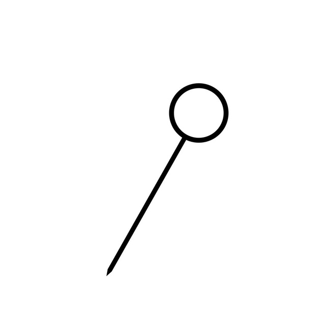 Illustrazione solida dell'icona del pin di spinta, pittogramma - Foto, immagini