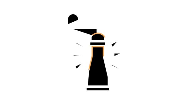 pepper mill color icon animation - Footage, Video