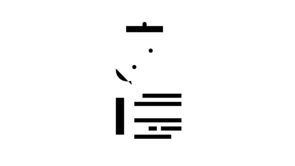 planning dosument glyph pictogram animatie - Video