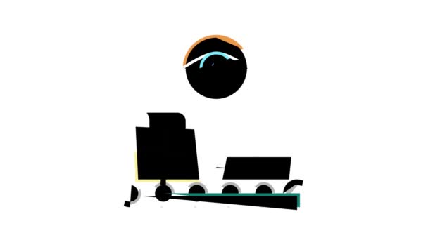 animace ikon řízení výroby papíru - Záběry, video
